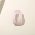 Pearlescent pink oval cutout hair claw clip with elegant shell texture and gloss - Bulk Packaging / Pearlescent Purple