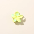 2.5cm colorful frangipani hair claw clip with neon yellow and green gradient finish - 2.5cm Plumeria / Glossy Matcha Green