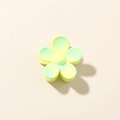 Piccola molletta per capelli a fiori 2,5 cm con sfumatura marmorizzata verde e gialla - Piccolo / Verde Matcha Lucido Sfumato