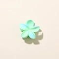 Chic 2.5cm frangipani hair claw clip in mint green and light blue gradient finish - 2.5cm Plumeria / Glossy Emerald Green