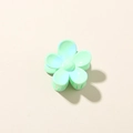 Pinza per capelli a fiore con sfumatura verde menta e blu chiaro per coda di cavallo - Piccolo / Verde Smeraldo Lucido Sfumato