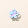 Pince à cheveux fleur avec dégradé bleu et violet et mécanisme à ressort robuste - 2.5cm Frangipanier / Bleu Brillant