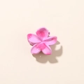 Pince à cheveux fleur de frangipanier avec un dégradé de violet à rose pour femme - 2.5cm Frangipanier / Violet Brillant