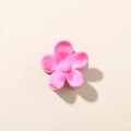 Pink plumeria flower claw clip with gradient petals and glossy resin finish hair accessory - Small / Glossy Purple Gradient