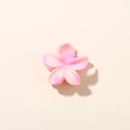 Petite pince à cheveux fleur de frangipanier de 2,5 cm avec dégradé rose et violet - 2.5cm Frangipanier / Rose Clair Brillant