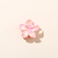 Pince à cheveux fleur de frangipanier dégradé rose et blanc au fini résine lisse - 2.5cm Frangipanier / Rose Coréen Brillant