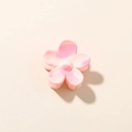 Pink and creamy white marble floral hair claw clip with glossy finish for half-up hairstyles - Small / Glossy Korean Pink Gradient
