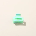 Green and blue marble texture mini square hair claw clip with a glossy finish - Small Rectangular Style / Glossy Emerald Green