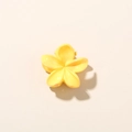Pince à cheveux fleur de frangipanier jaune avec design 5 pétales et résine brillante - 2.5cm Frangipanier / Jaune Brillant