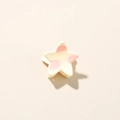 Molla per capelli a stella color crema con pois rosa e finitura opaca - Bianco Crema Lucido (2)
