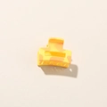 Petite pince à cheveux de 2,5 cm à motif jaune et orange avec ressort métallique - Style Rectangulaire Petit / Jaune Brillant