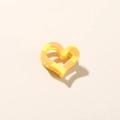 Sweet heart-shaped hair claw clip in yellow and orange dual-tone minimalist design - Shiny Yellow