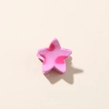 Pink star-shaped hair claw clip with sweet marble pattern for women hair styling - Glossy Purple (6)