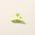 Kleine glanzende haarklem van 3cm in lichtgroen en lichtgeel tie-dye effect voor meisjes - Glanzend Matcha Groen