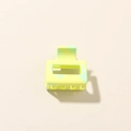 Quadratische Haarspange in gelb-grün marmorierter Optik für elegantes Haarstyling - Glänzend Matcha Grün - 2,5 cm Quadratisch