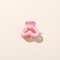 Sweet pink and purple gradient heart shaped hair claw clip in resin material - Glossy Light Pink
