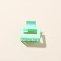 Minimalistische quadratische Haarklammer mit mintgrünem und blauem Marmor-Muster - Glänzend Smaragdgrün - 2,5 cm Quadratisch