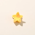 Star shaped yellow hair claw clip with pink marble pattern for elegant hairstyling - Glossy Yellow (10)