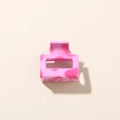 Pink marbled 2.5cm square hollow hair claw clip with a glossy resin finish - Glossy Purple - 2.5cm Square
