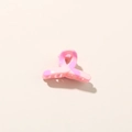 Compact 3cm glossy hair claw clip featuring a marbled pink and purple candy color design - 3cm / Glossy Light Pink