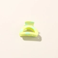 Mini marble textured hair claw clip in yellow and mint green for styling hair - 2.5cm Semicircle / Glossy Matcha Green