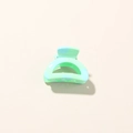 Sweet 2.5cm frangipani hair claw with mint green and light blue marble pattern - 2.5cm Semicircle / Glossy Emerald Green