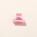 Petite pince à cheveux de 2,5 cm avec motif marbré rose et violet pour filles - 2,5 cm Demi-cercle / Rose Clair Brillant
