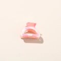Petite pince à cheveux motif marbre rose en forme de frangipanier pour accessoires - 2,5 cm Demi-cercle / Rose Coréen Brillant