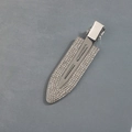 Eleganter silberner Metall-Surfbrett-Haarclip mit funkelnden Strasssteinen - Silber
