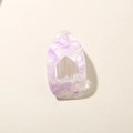 Purple marbled acetate heart hair clip with cut-out design and internal comb teeth - Mermaid Heart Purple