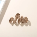 Large tortoiseshell wave claw clip in premium marble brown acetate for thick hair - Bulk Packaging / 10.5cm / Wave Claw Clip / Coffee Marble Pattern