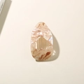 Flat acetate heart hair clip in elegant beige and brown marble tortoiseshell pattern - Mermaid Heart Khaki