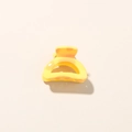 Petite pince à cheveux crabe de 2,5 cm avec motif marbré jaune et orange vif - 2,5 cm Demi-cercle / Jaune Brillant