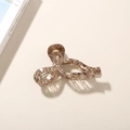 Elegant large amber marble acetate hair claw clip with stylish cross twist design for women - Bulk Packaging / 11cm / Bow Claw Clip / Coffee Marble Pattern