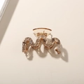 Brown and white marble pattern large acetate hair claw clip with golden spring - Bulk Packaging / 9cm / Wave Claw Clip / Coffee Marble Pattern