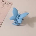 Sky blue butterfly hair claw clip with a matte finish and stylish metal spring design - Bulk Packaging / Light Blue