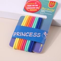 Detalle de 10 gomas para el pelo de alta elasticidad en cinco colores sobre tarjeta - Alta elasticidad / Plata Láser