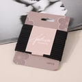 Detalle de 16 gomas para el pelo negras de alta elasticidad en tarjeta de cartón - Negro Juego
