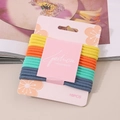 Detalle del set de 16 gomas para el pelo de alta elasticidad con textura de tejido suave - Serie Brillante Juego