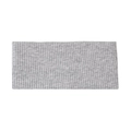 Close-up of grey knitted ribbed headband showing detailed elastic fabric texture - Light Gray