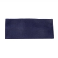 Detail shot of the navy blue ribbed knit texture on this wide elastic headband - Navy Blue