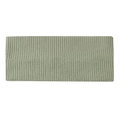 Detailed macro view of the grass green ribbed knit fabric and wide headband texture - Light Green