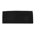 Minimalist wide black ribbed knit headband hairband for women featuring soft elastic fabric - Black
