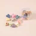 Mini candy colored matte hair clips set in transparent gift box for girls - Octopus Style / 10 Pieces/Box / Macaron Series