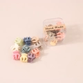 Mini macaron claw clips set in matte plastic with a transparent storage box for women - Small Pumpkin Style / 10 Pieces/Box / Macaron Series