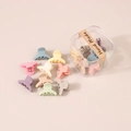 Set de mini pinzas para el cabello mate en colores pastel con caja de regalo transparente - Percha Estilo / Serie Macaron