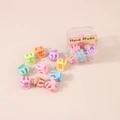 Mini macaron matte hair clips set in transparent gift box with handmade label - Small Pumpkin Style / 10 Pieces/Box / Multicolor
