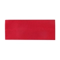Elastic red ribbed knitted headband with wide edge design for women daily hair styling - Red
