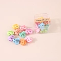 Set of mini matte pastel hair clips in a transparent box with six different colors - Bowknot Style / 10 Pieces/Box / Multicolor