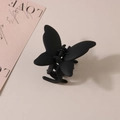 Matte black butterfly hair claw clip made of ABS material for elegant styling - Bulk Packaging / Black